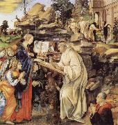 Fra Filippo Lippi The Vision of St Bernard oil on canvas